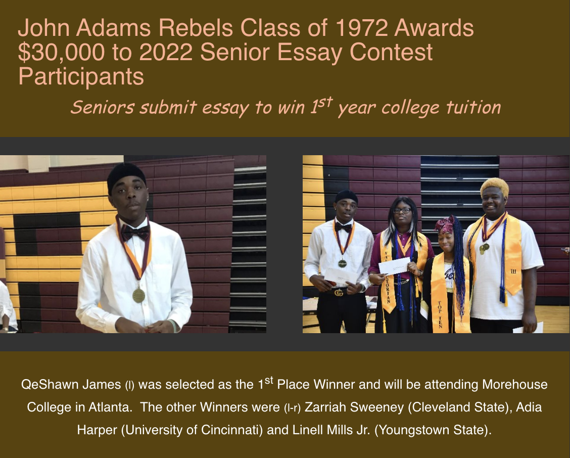  Senior Essay Contest Participants
